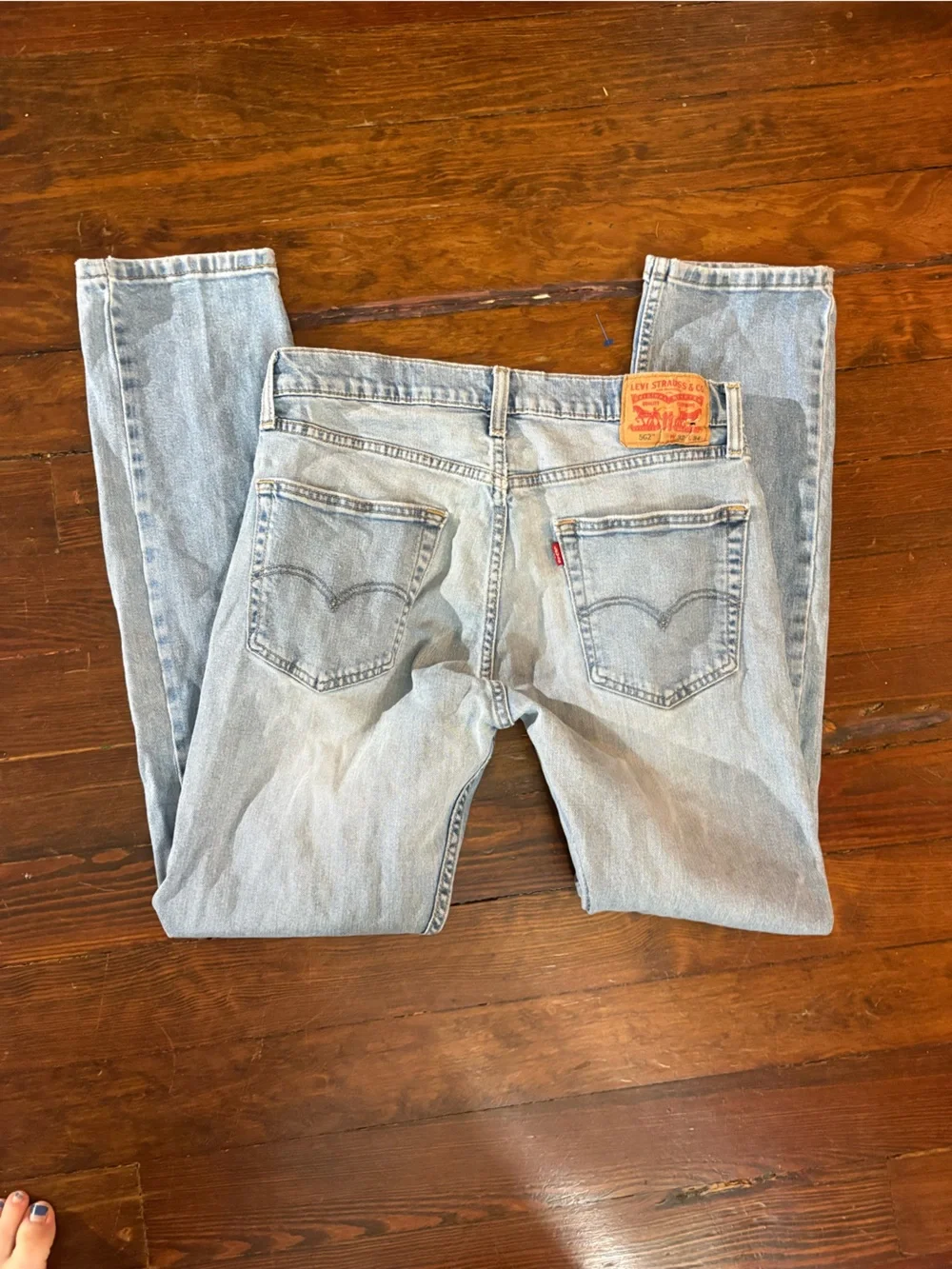 Levi’s 502 blue light was straight leg pants jeans size 32x34